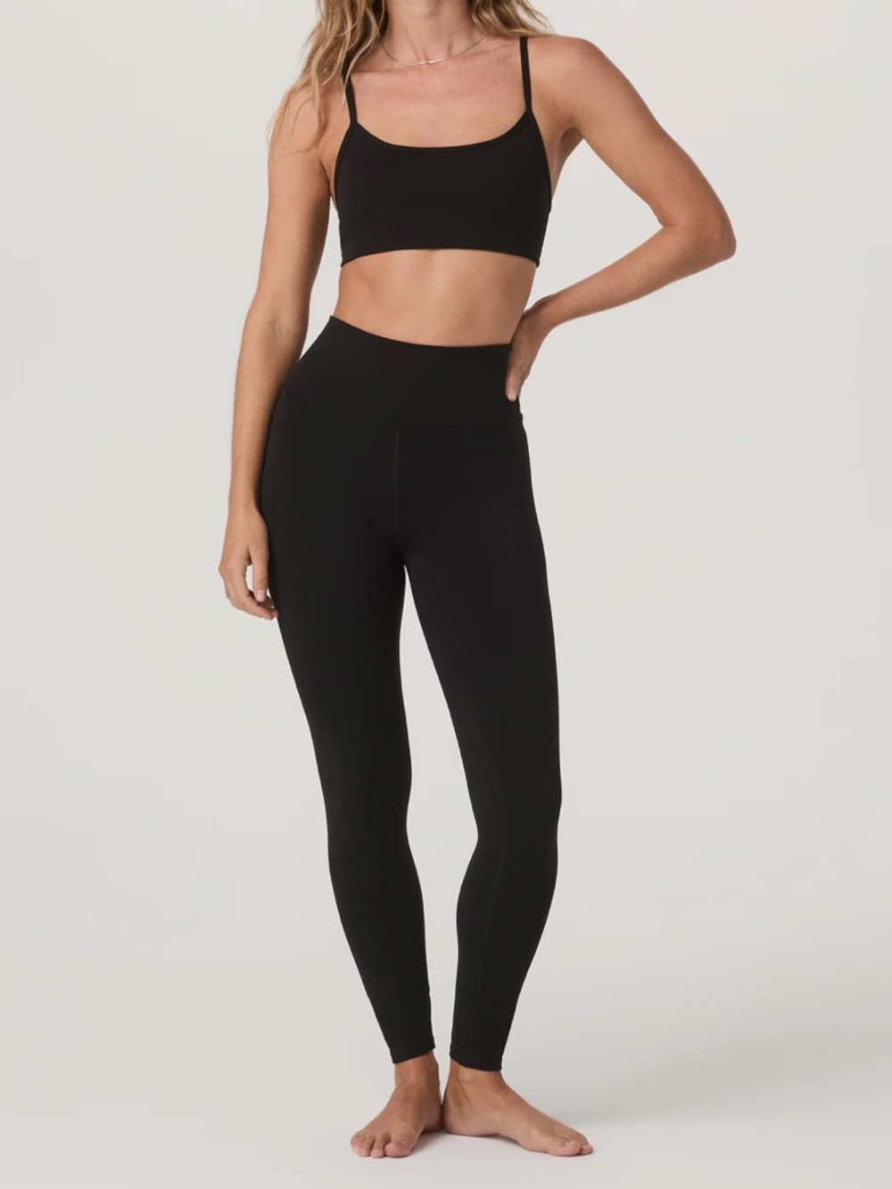 Vuori Black High-Rise All The Feels Leggings, small, full length - Picture 4 of 5